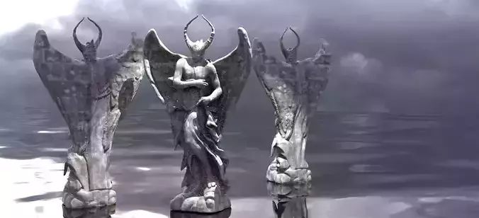Fallen angel classical inspired wings wider 3D model