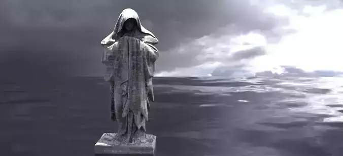 Mary Statue praying 3D model