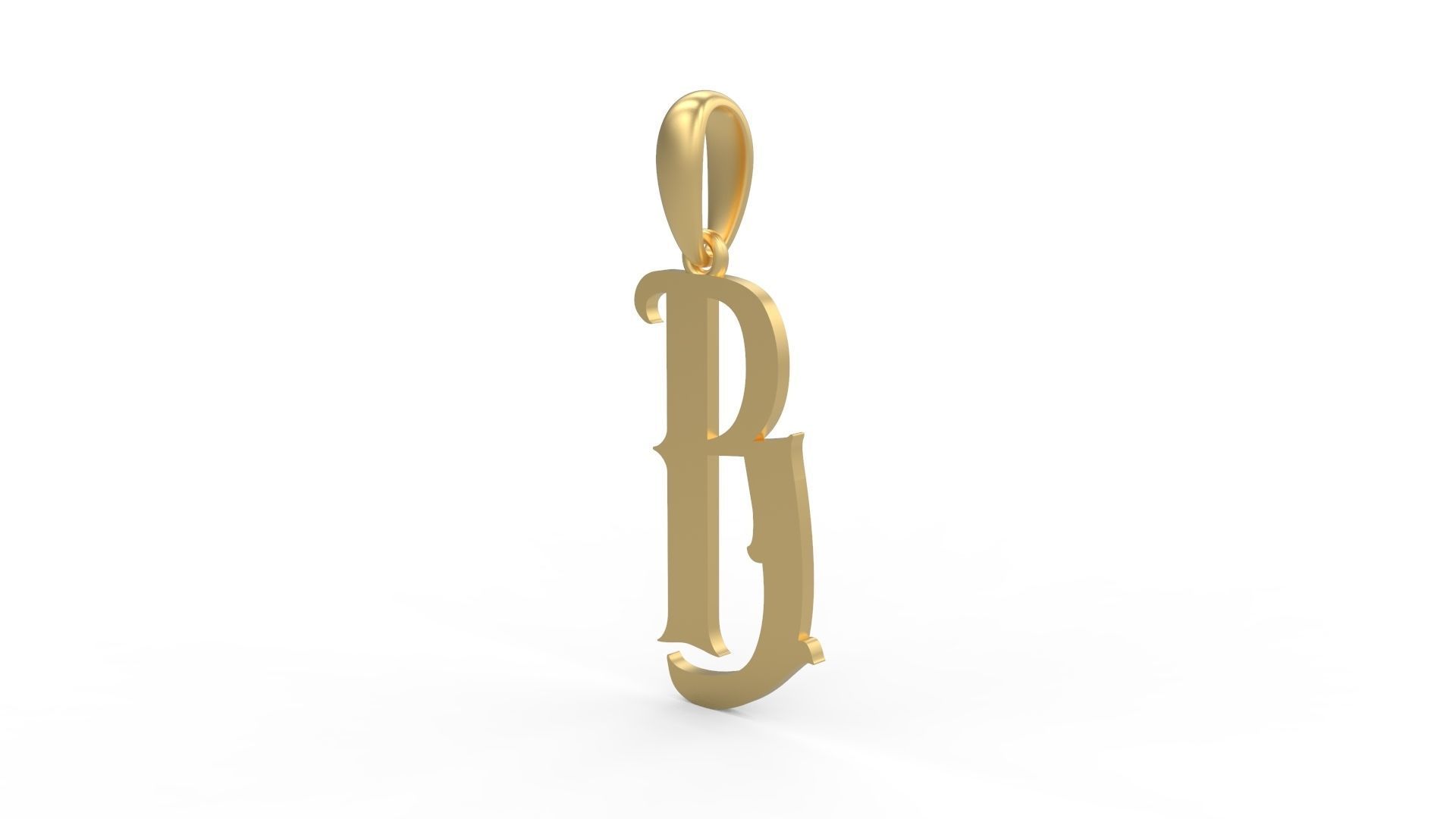Initial Letters Pendant Morgana B 3D print model_1