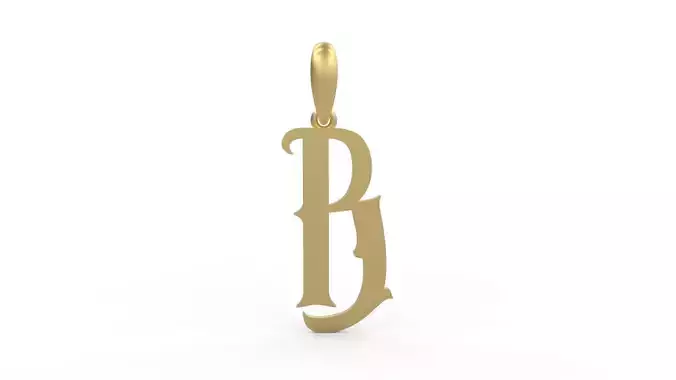 Initial Letters Pendant Morgana B 3D print model