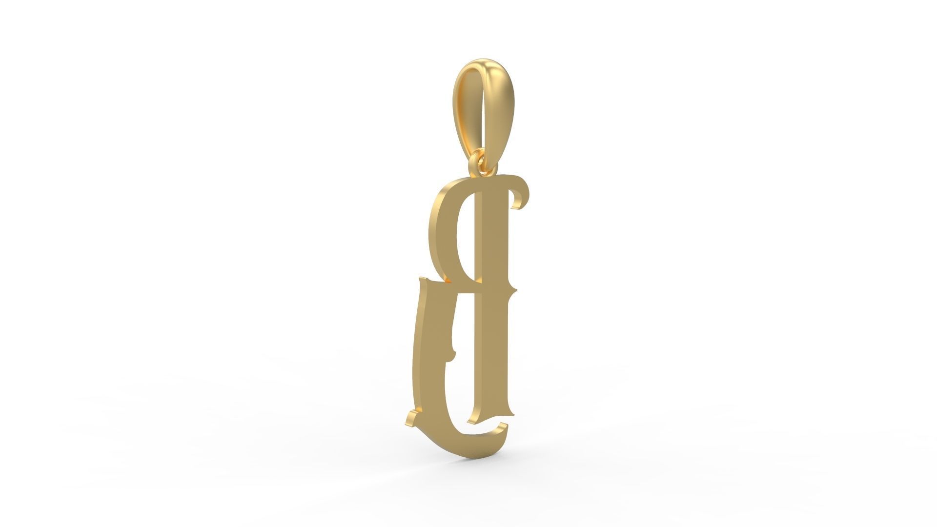 Initial Letters Pendant Morgana B 3D print model_3