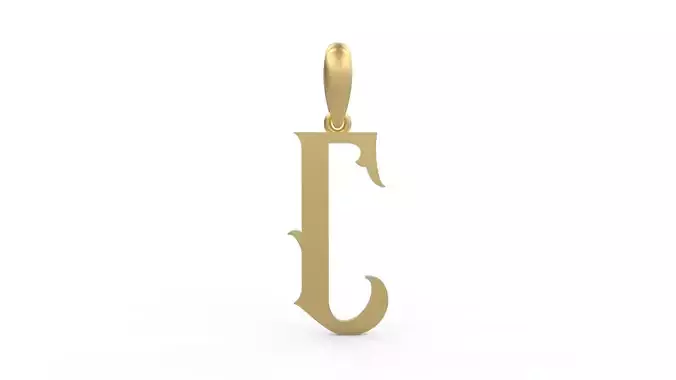 Initial Letters Pendant Morgana C 3D print model