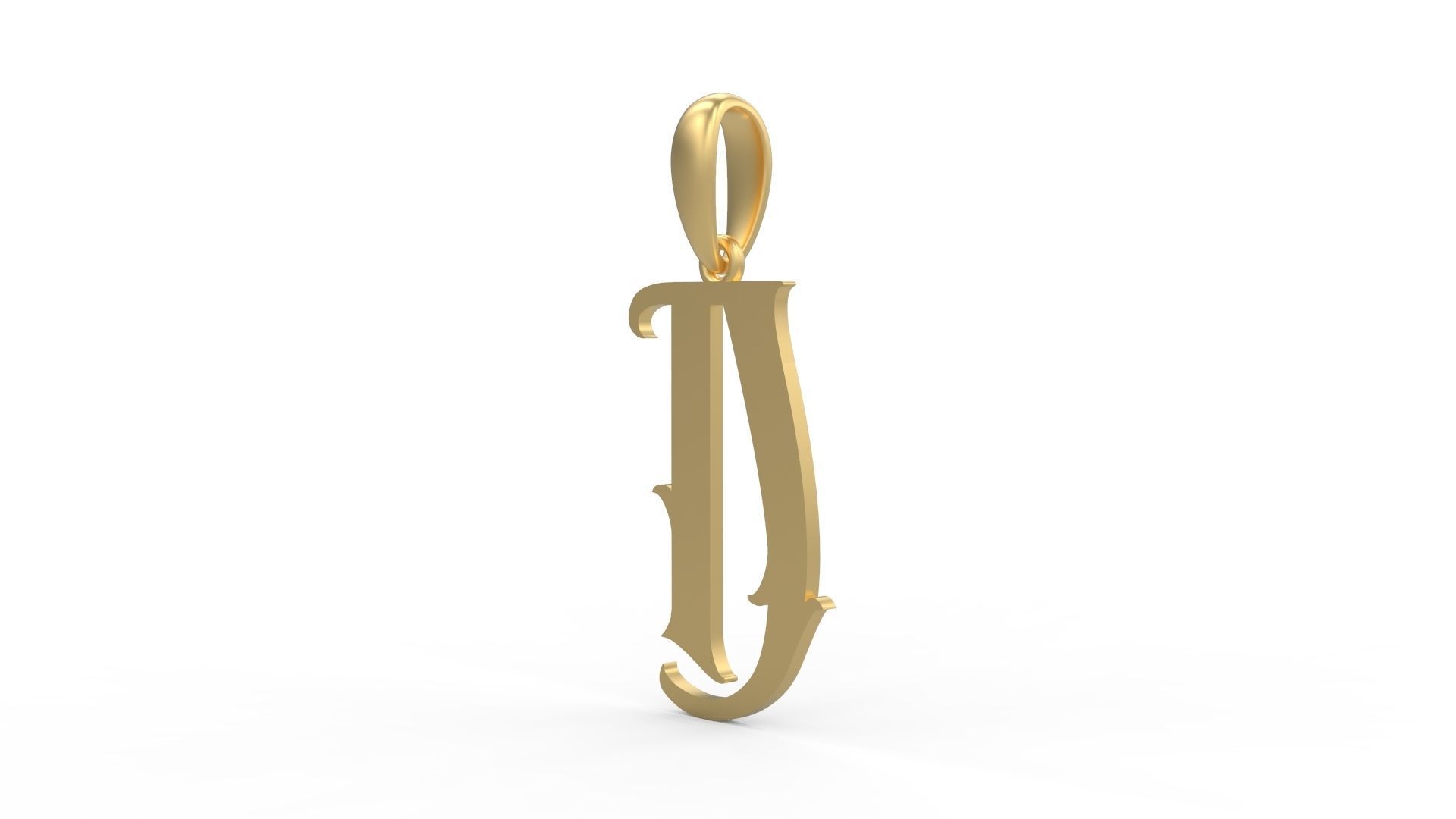 Initial Letters Pendant Morgana D 3D print model_1
