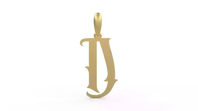 Initial Letters Pendant Morgana D 3D print model