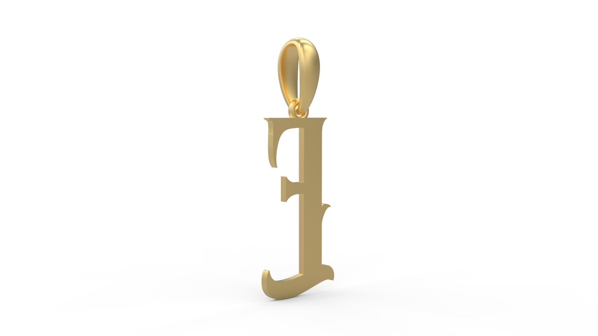 Initial Letters Pendant Morgana E 3D print model_3
