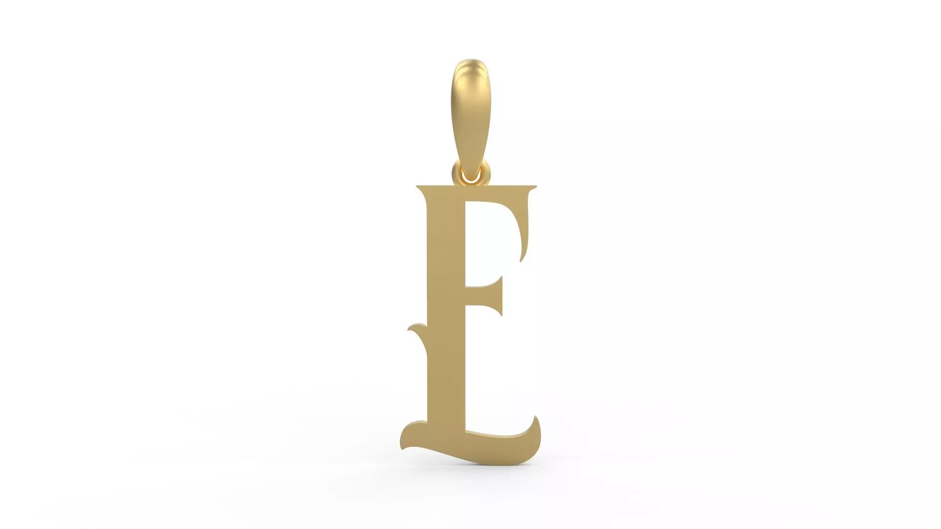 Initial Letters Pendant Morgana E 3D print model_0