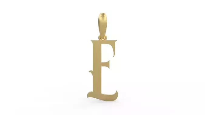 Initial Letters Pendant Morgana E 3D print model