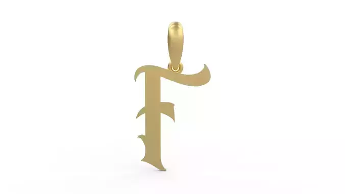 Initial Letters Pendant Morgana F 3D print model