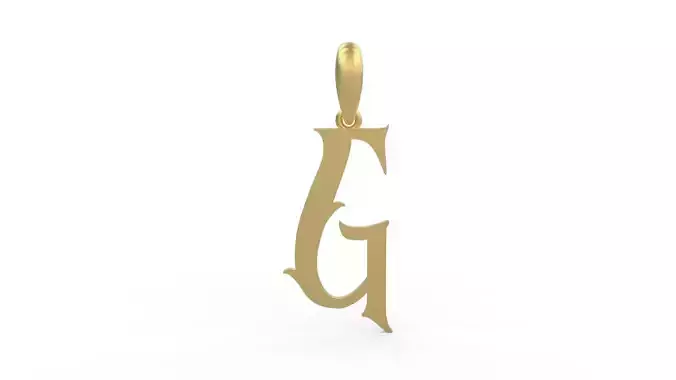 Initial Letters Pendant Morgana G 3D print model
