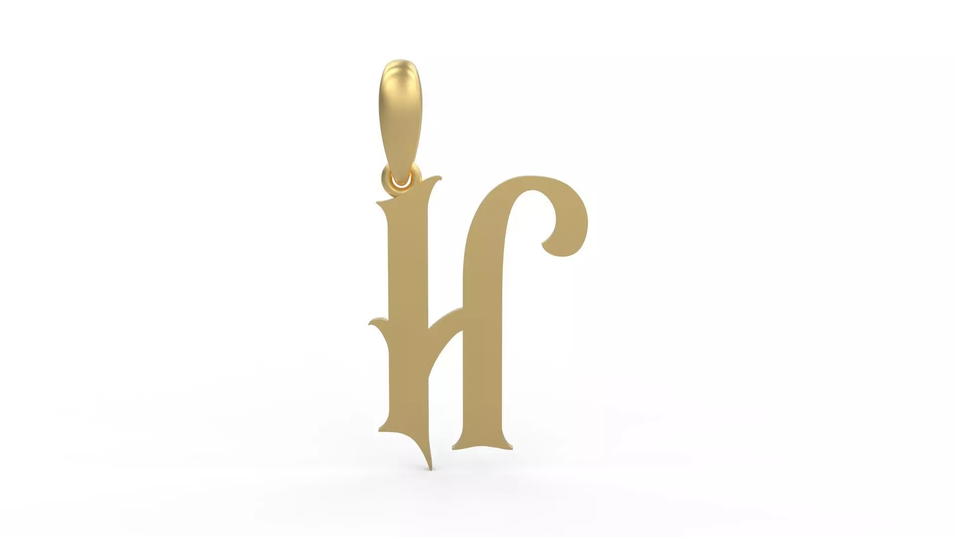 Initial Letters Pendant Morgana H 3D print model_0