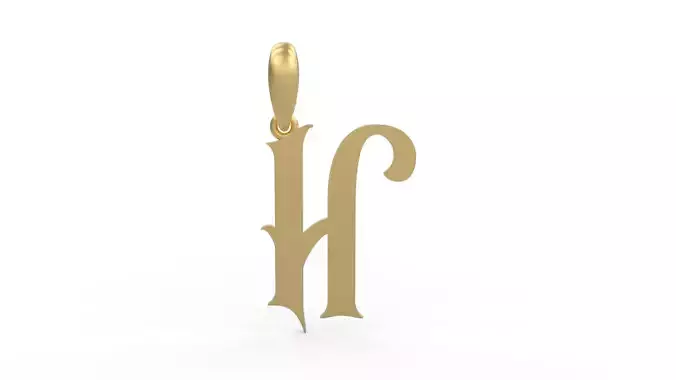 Initial Letters Pendant Morgana H 3D print model
