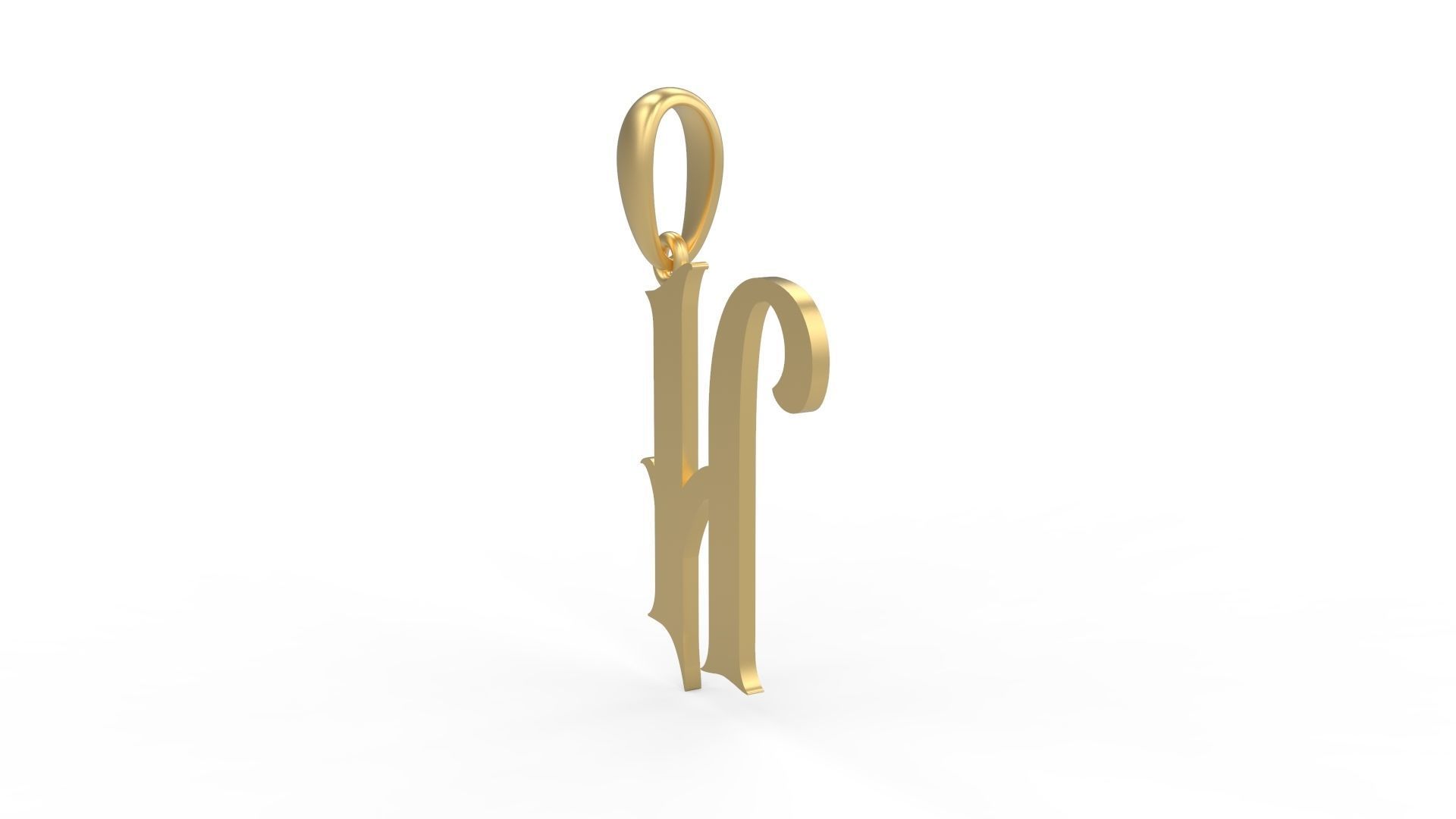 Initial Letters Pendant Morgana H 3D print model_1