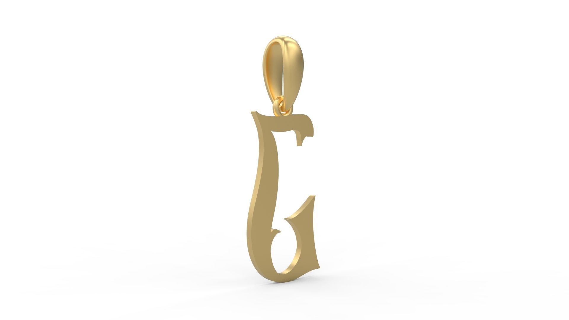 Initial Letters Pendant Morgana J 3D print model_2
