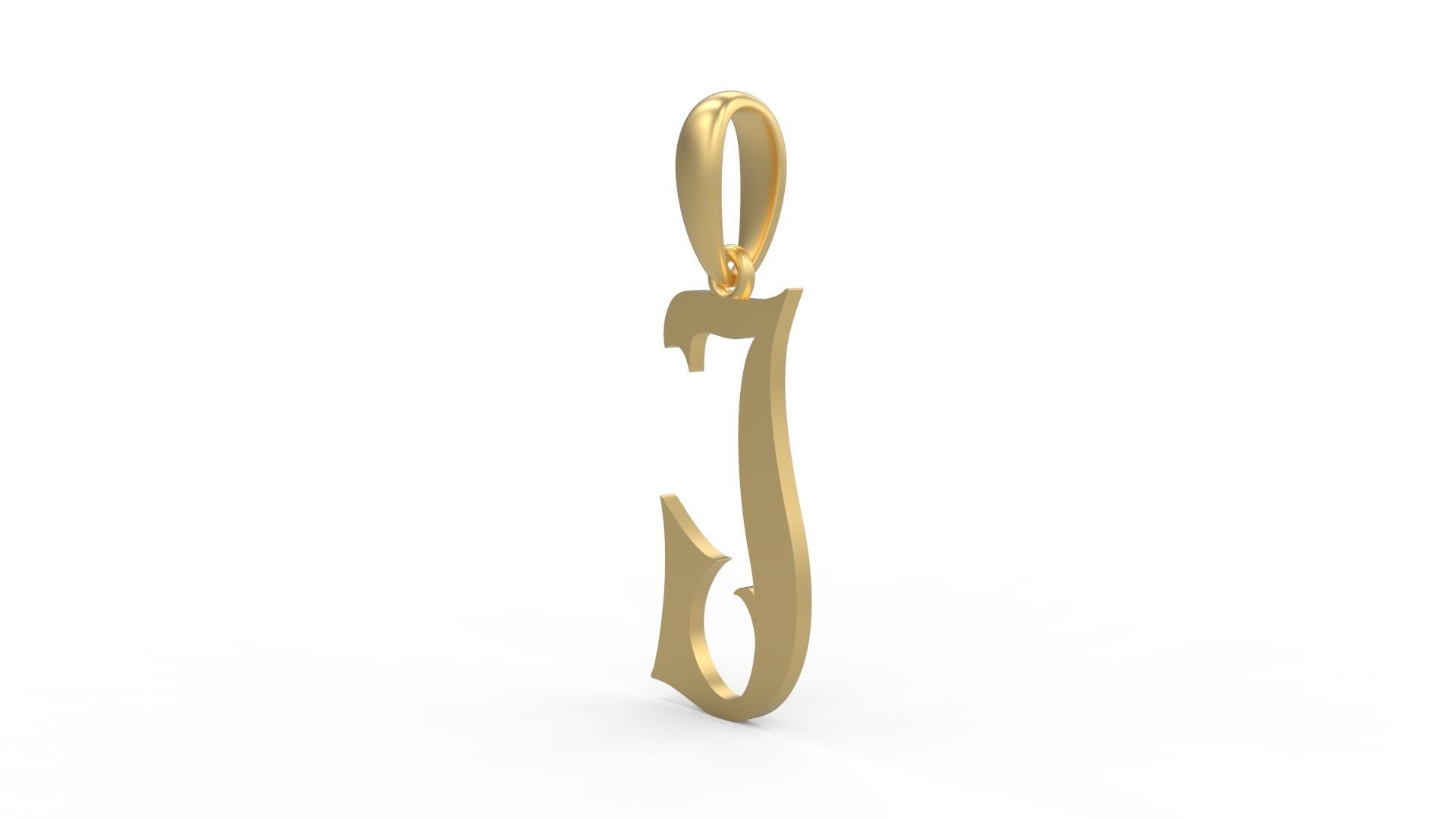 Initial Letters Pendant Morgana J 3D print model_1