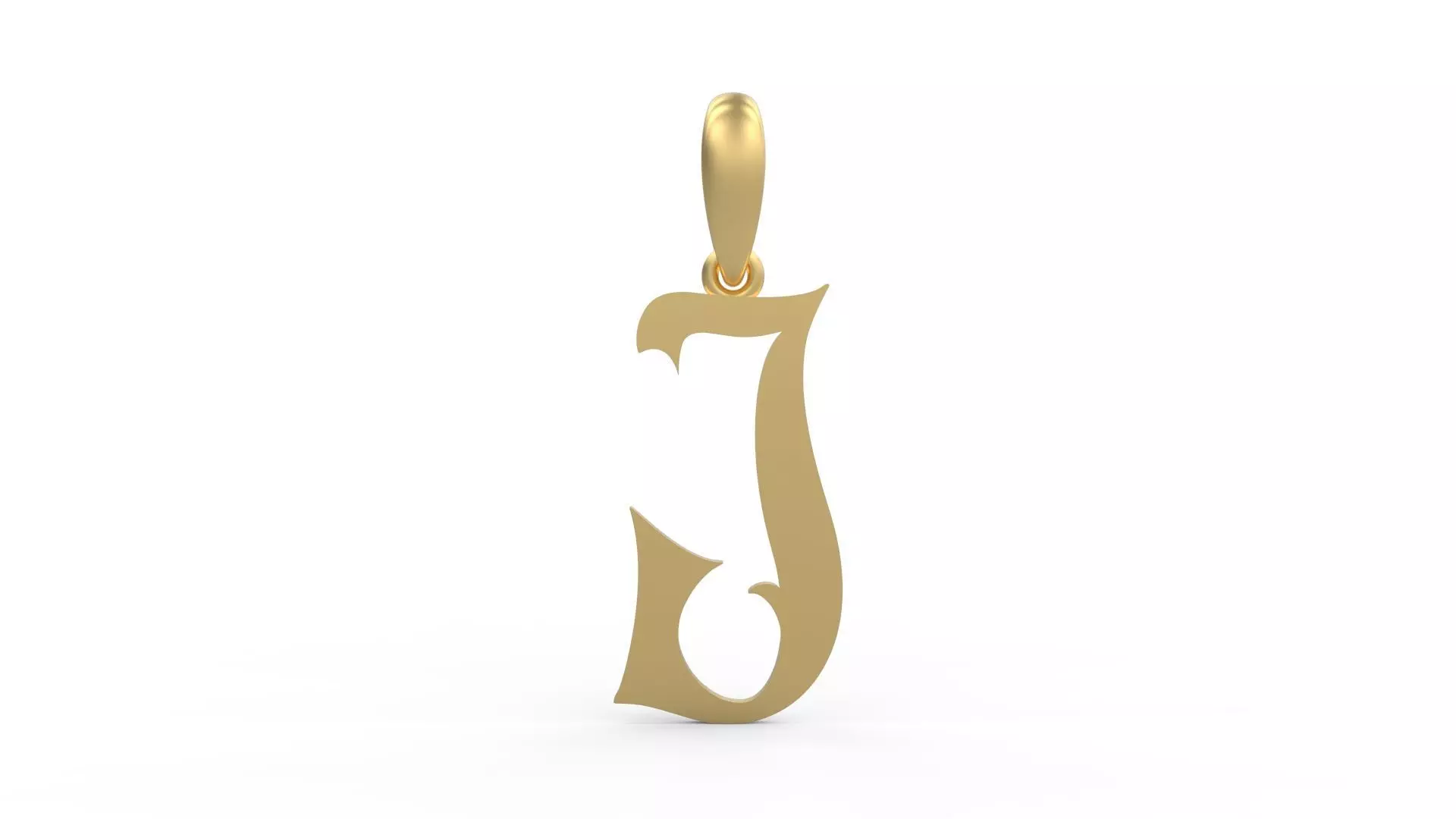 Initial Letters Pendant Morgana J 3D print model_0