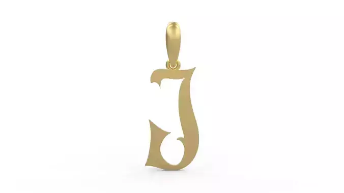 Initial Letters Pendant Morgana J 3D print model