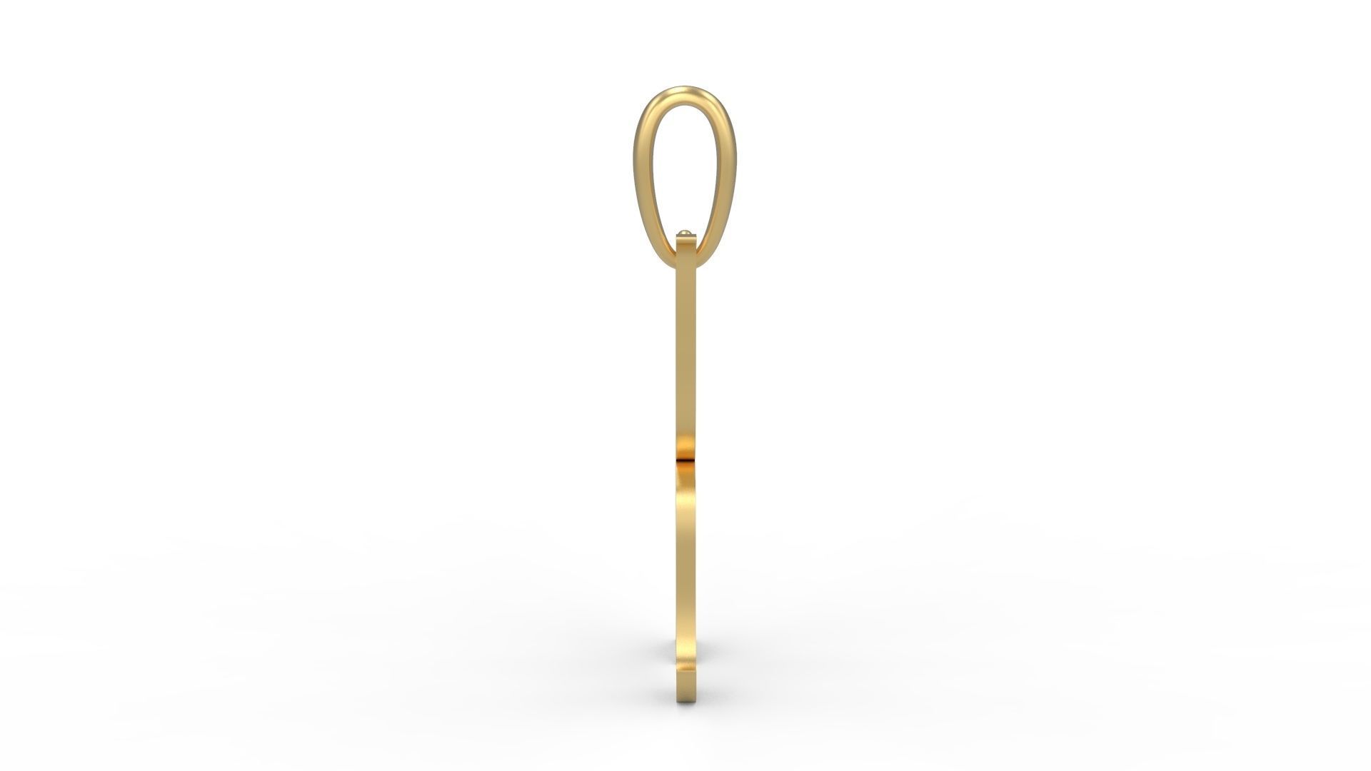 Initial Letters Pendant Morgana K 3D print model_2