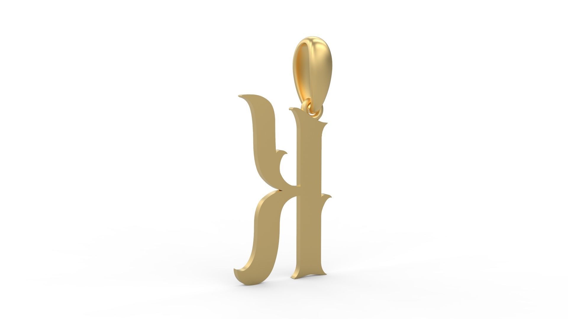Initial Letters Pendant Morgana K 3D print model_3