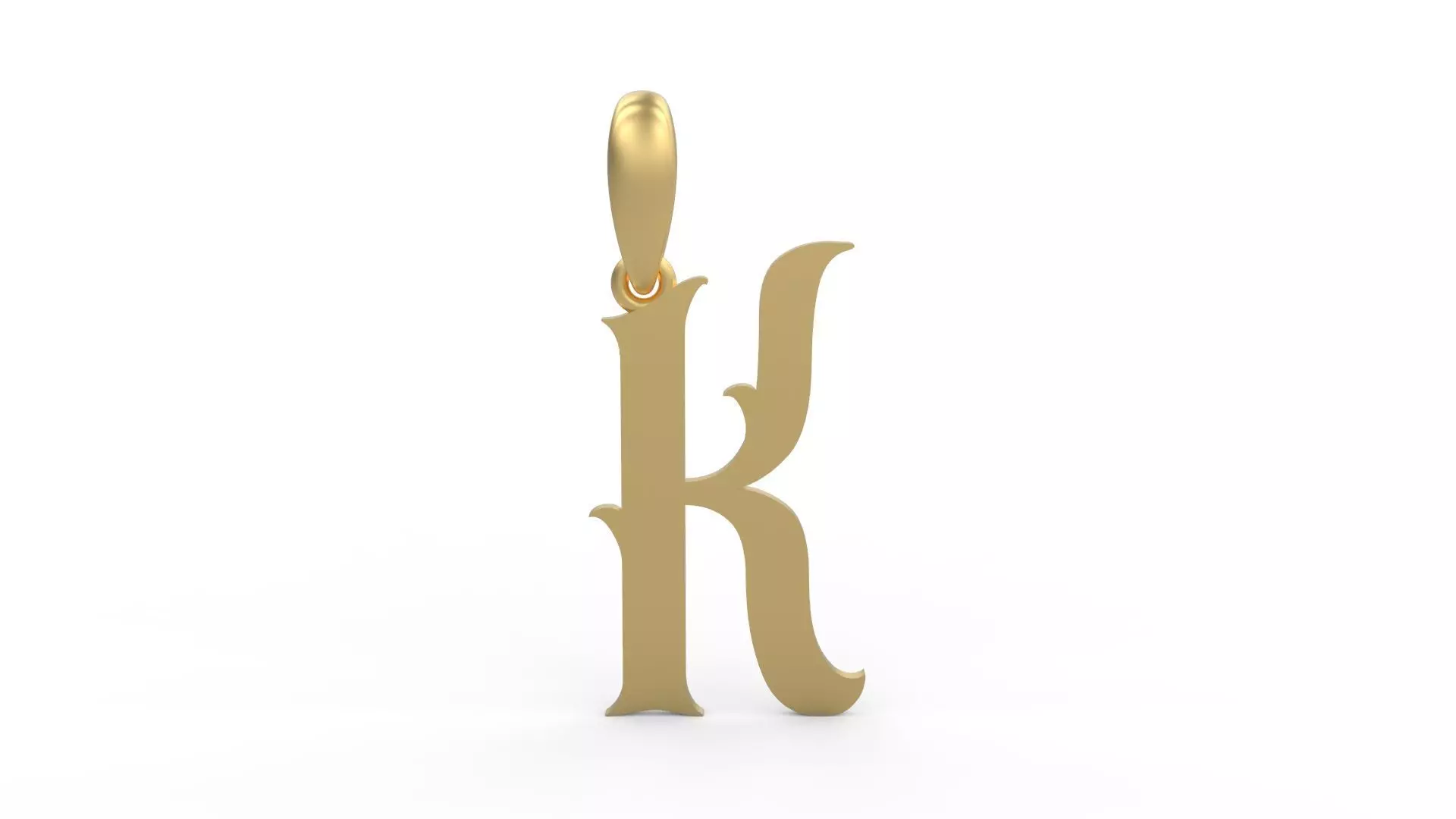 Initial Letters Pendant Morgana K 3D print model_0