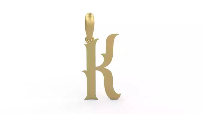 Initial Letters Pendant Morgana K 3D print model