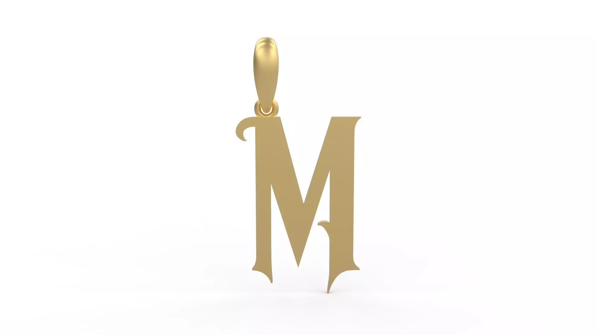 Initial Letters Pendant Morgana M 3D print model_0