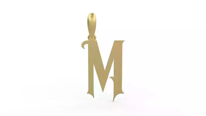 Initial Letters Pendant Morgana M 3D print model