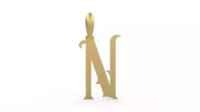 Initial Letters Pendant Morgana N 3D print model