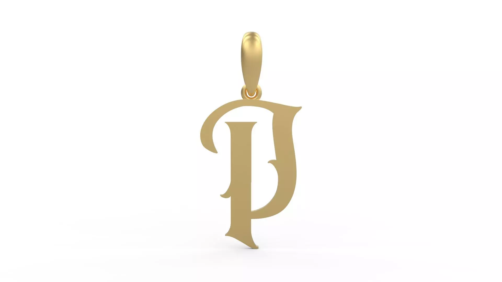 Initial Letters Pendant Morgana P 3D print model_0