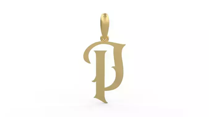 Initial Letters Pendant Morgana P 3D print model