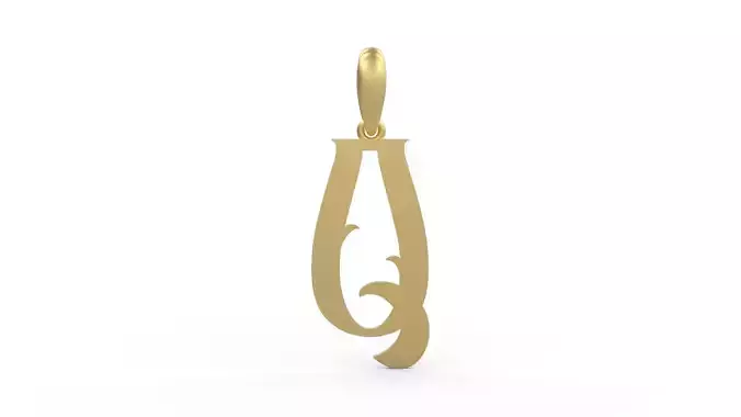 Initial Letters Pendant Morgana Q 3D print model