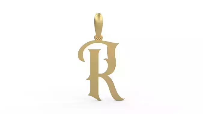 Initial Letters Pendant Morgana R 3D print model