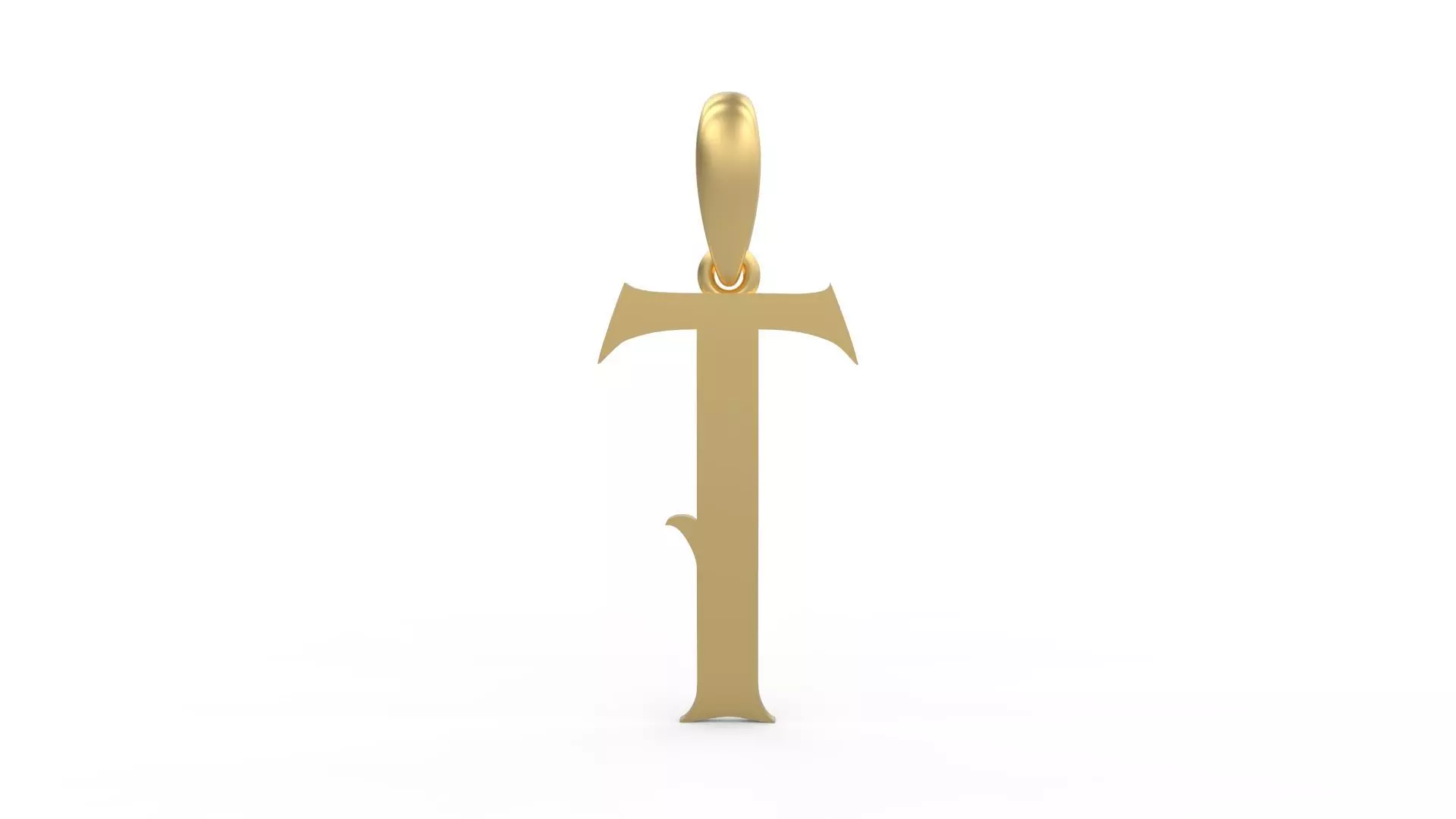 Initial Letters Pendant Morgana T 3D print model_0