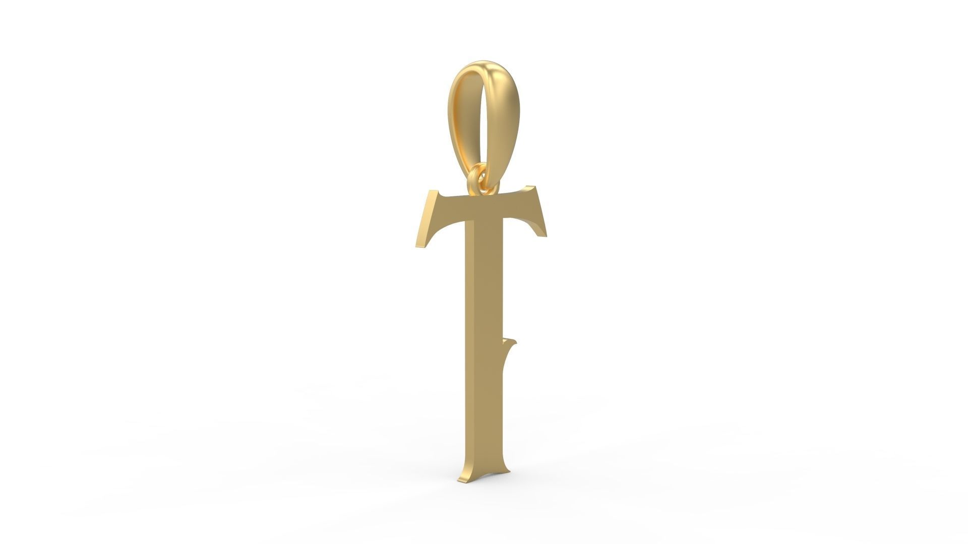 Initial Letters Pendant Morgana T 3D print model_3
