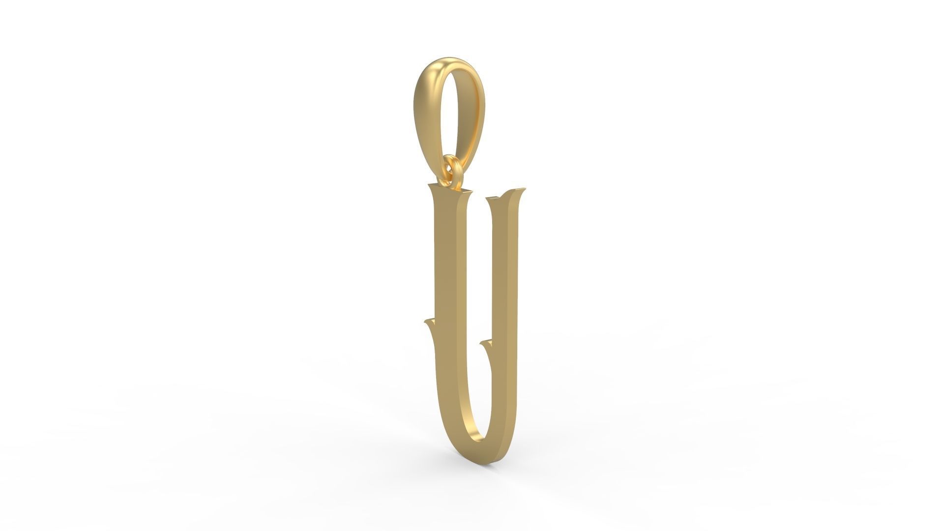 Initial Letters Pendant Morgana U 3D print model_1