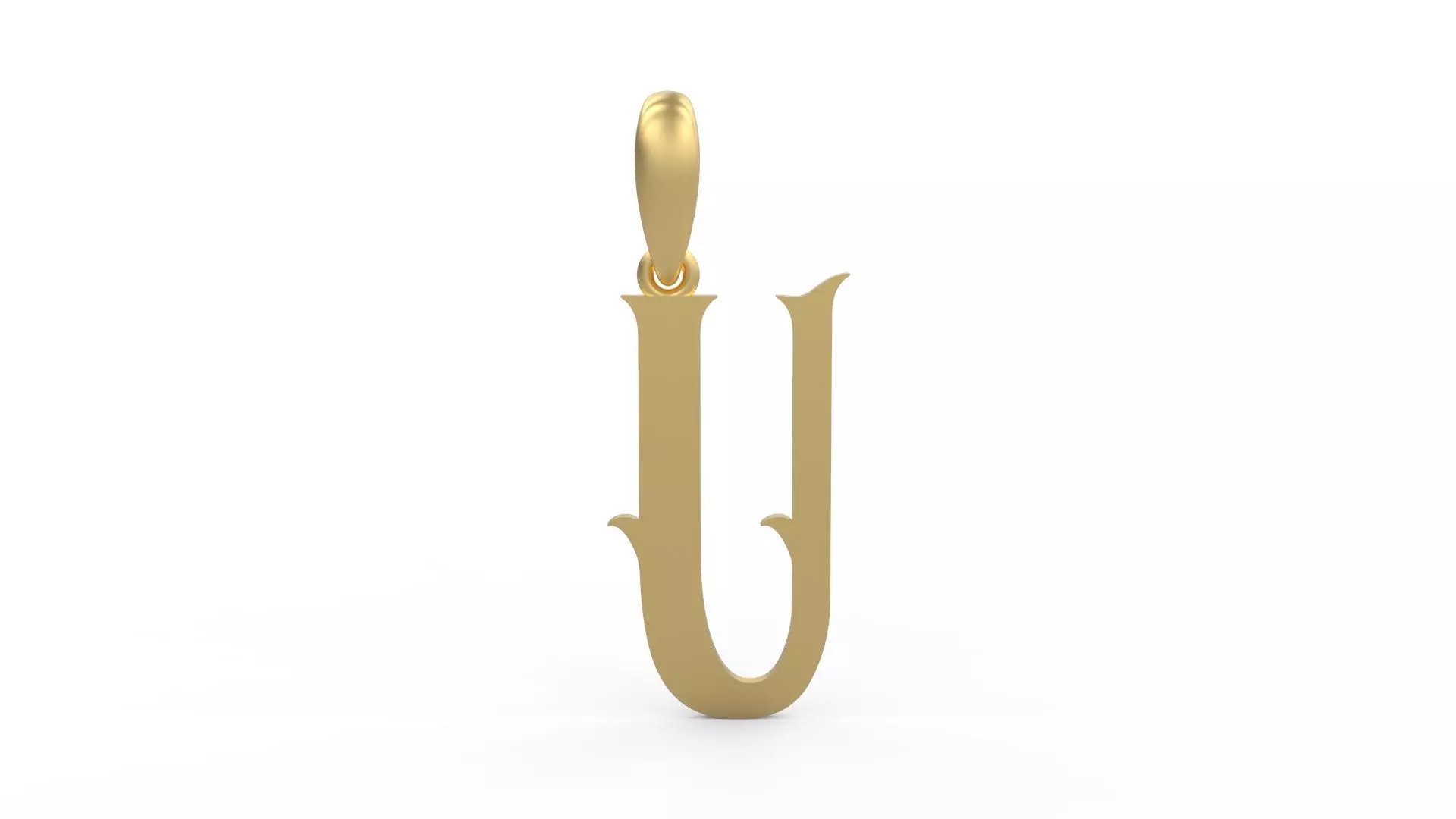 Initial Letters Pendant Morgana U 3D print model_0