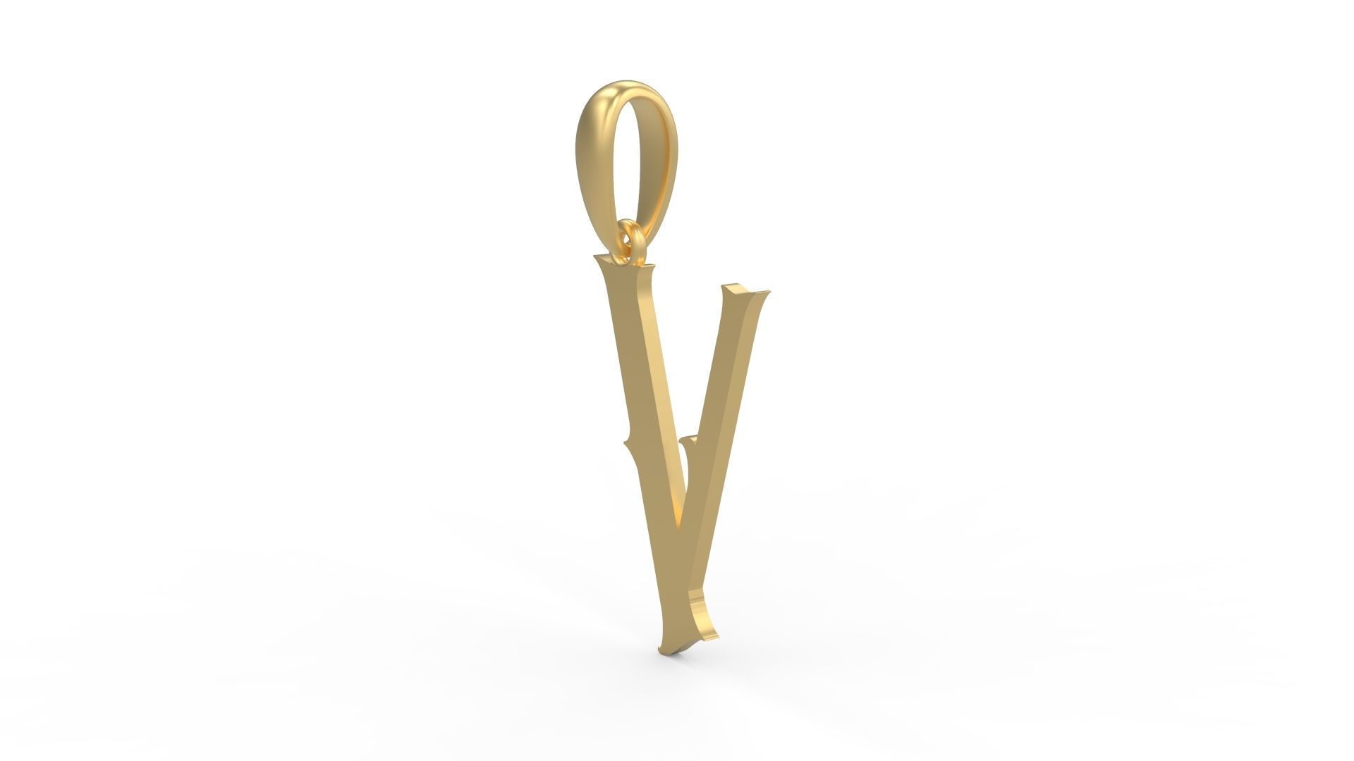Initial Letters Pendant Morgana V 3D print model_1