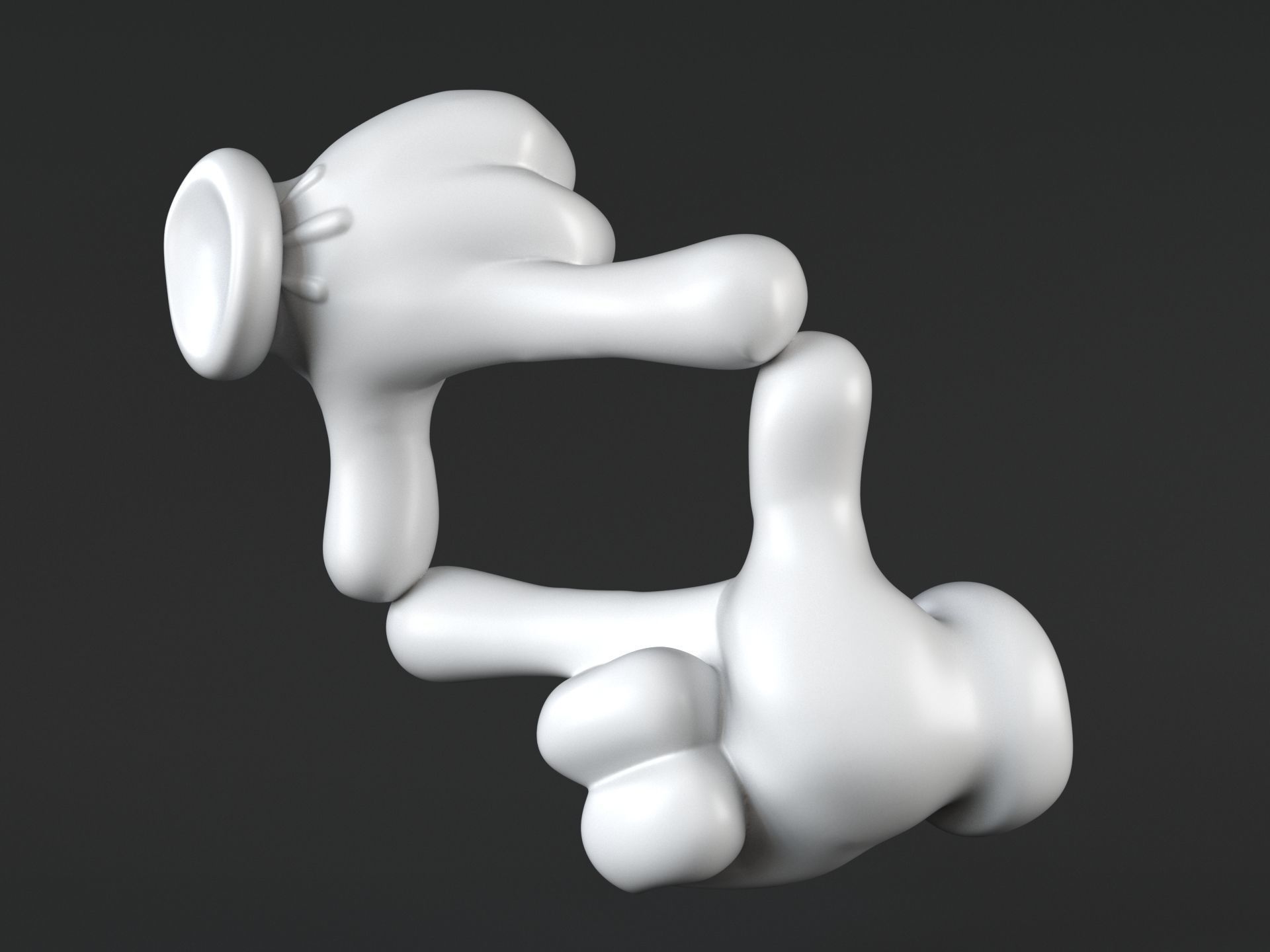 Hand Mickey Frame 3D print model_2