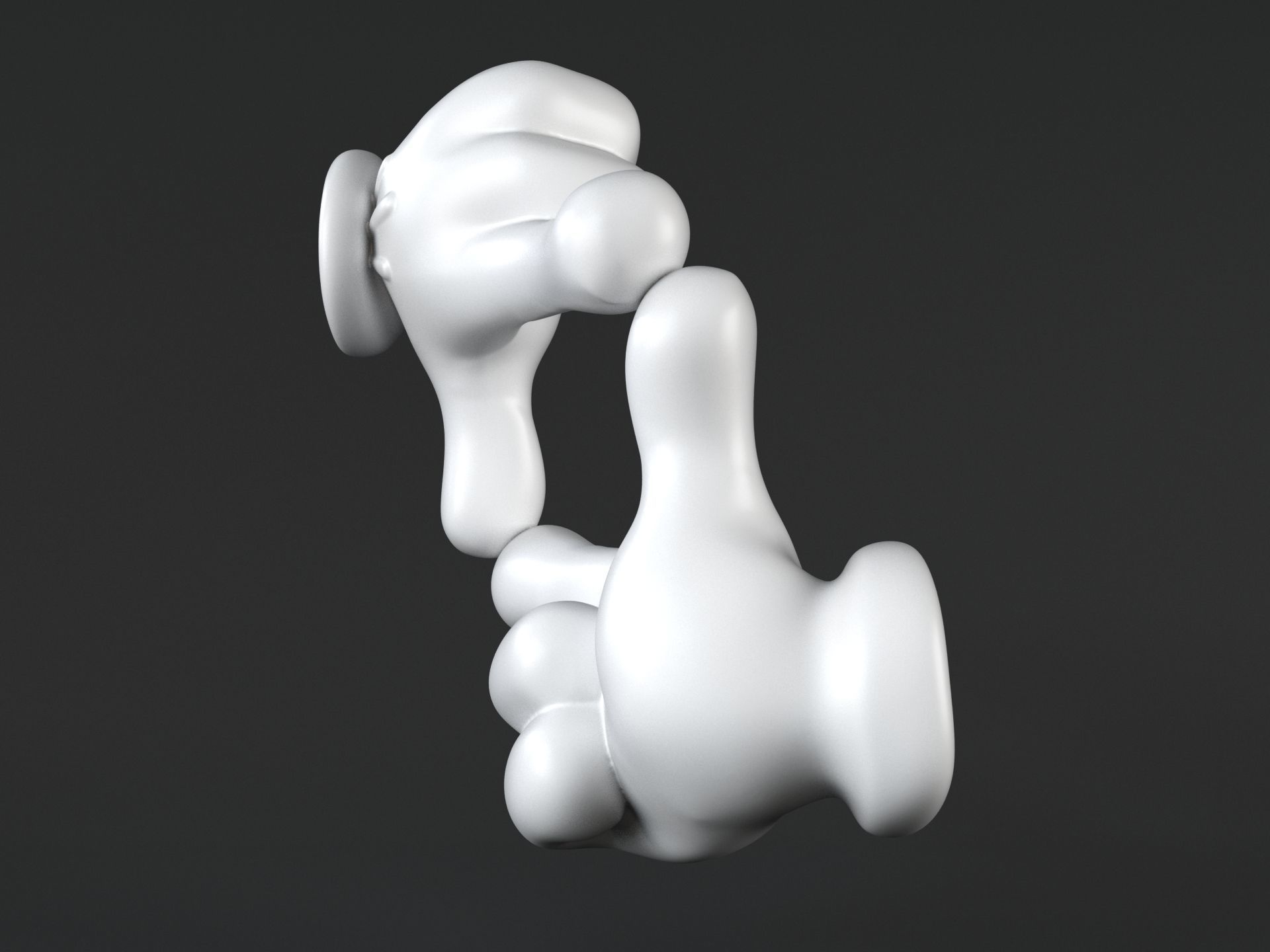 Hand Mickey Frame 3D print model_3