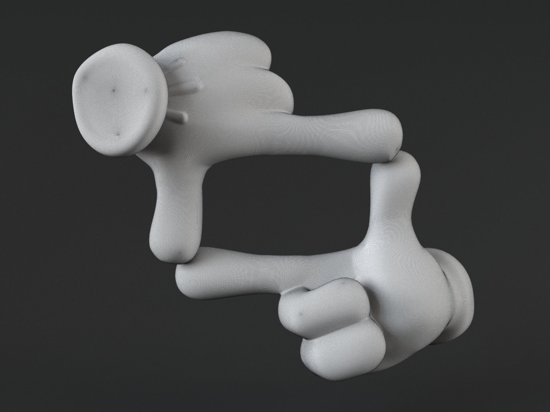 Hand Mickey Frame 3D print model_1