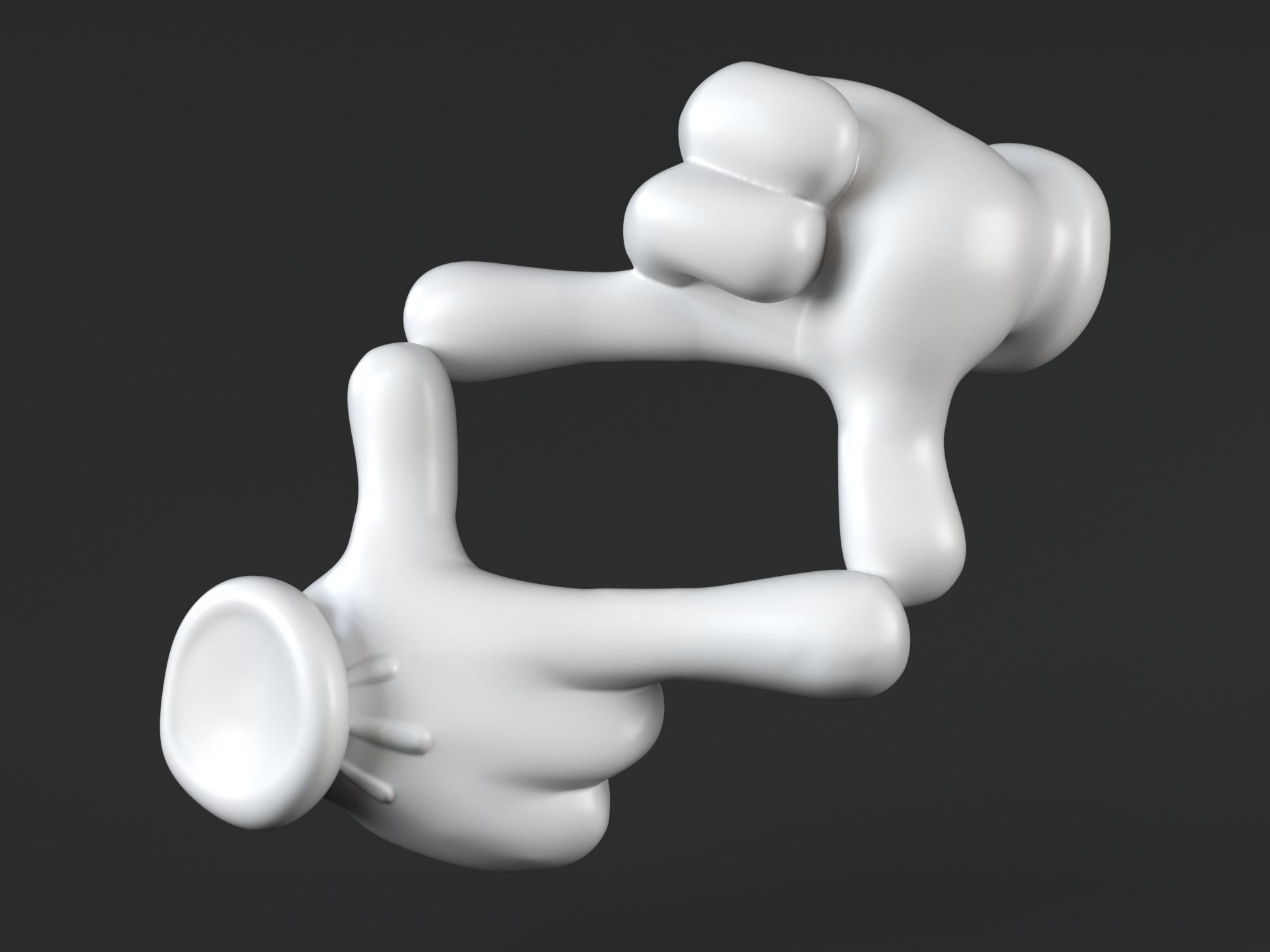 Hand Mickey Frame 3D print model_5