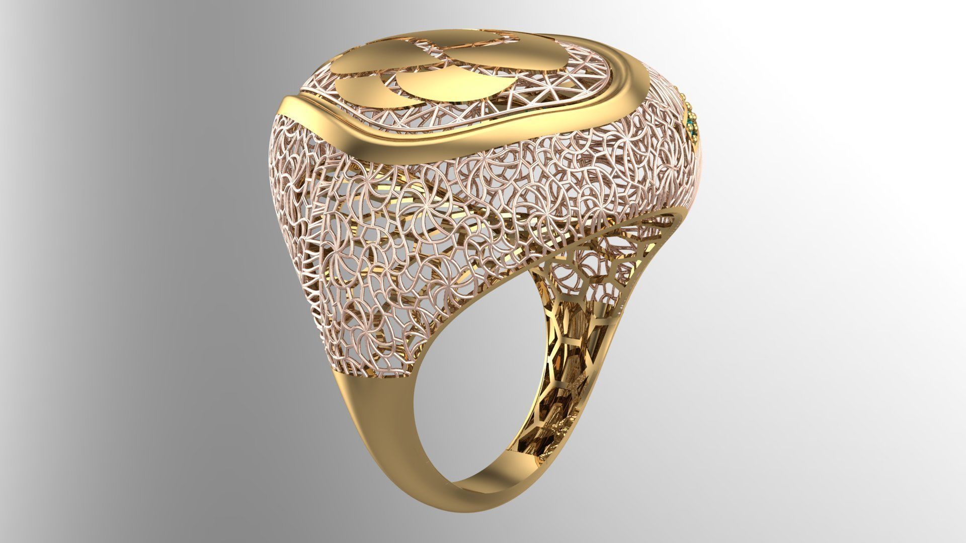 SINGLE ROW STONE RING COLLECTION - R01 3D print model_2