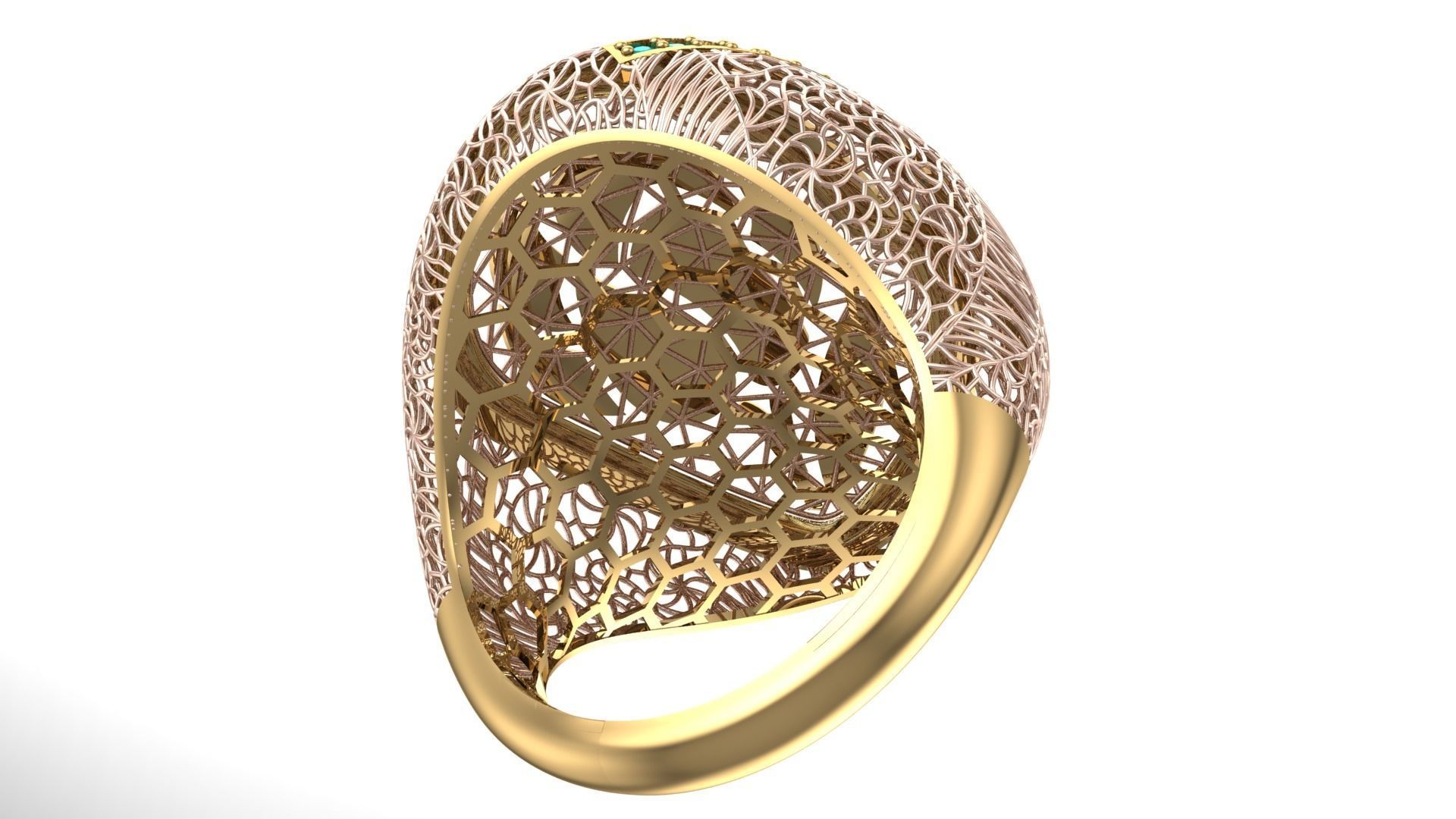 SINGLE ROW STONE RING COLLECTION - R01 3D print model_6