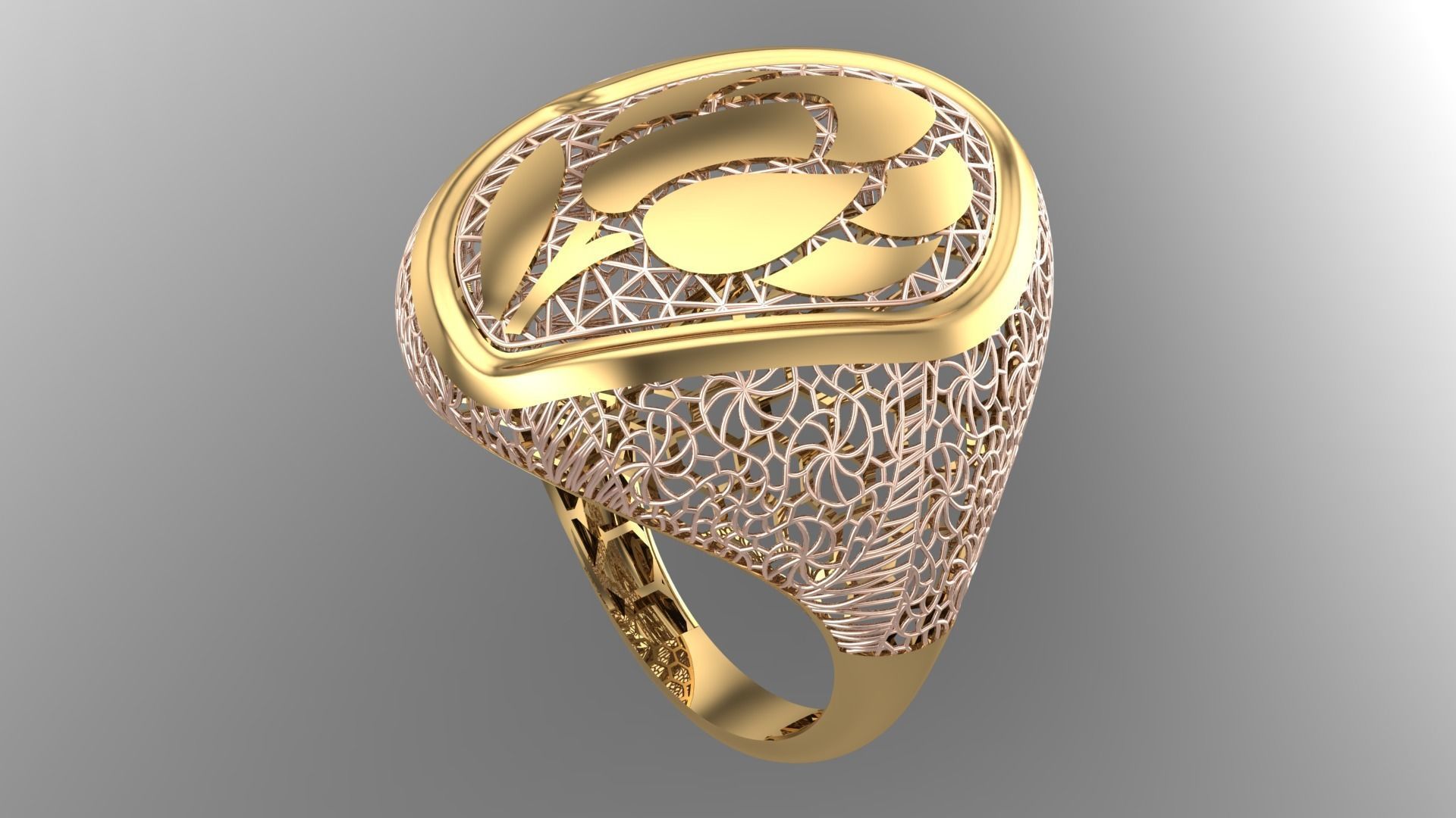 SINGLE ROW STONE RING COLLECTION - R01 3D print model_3