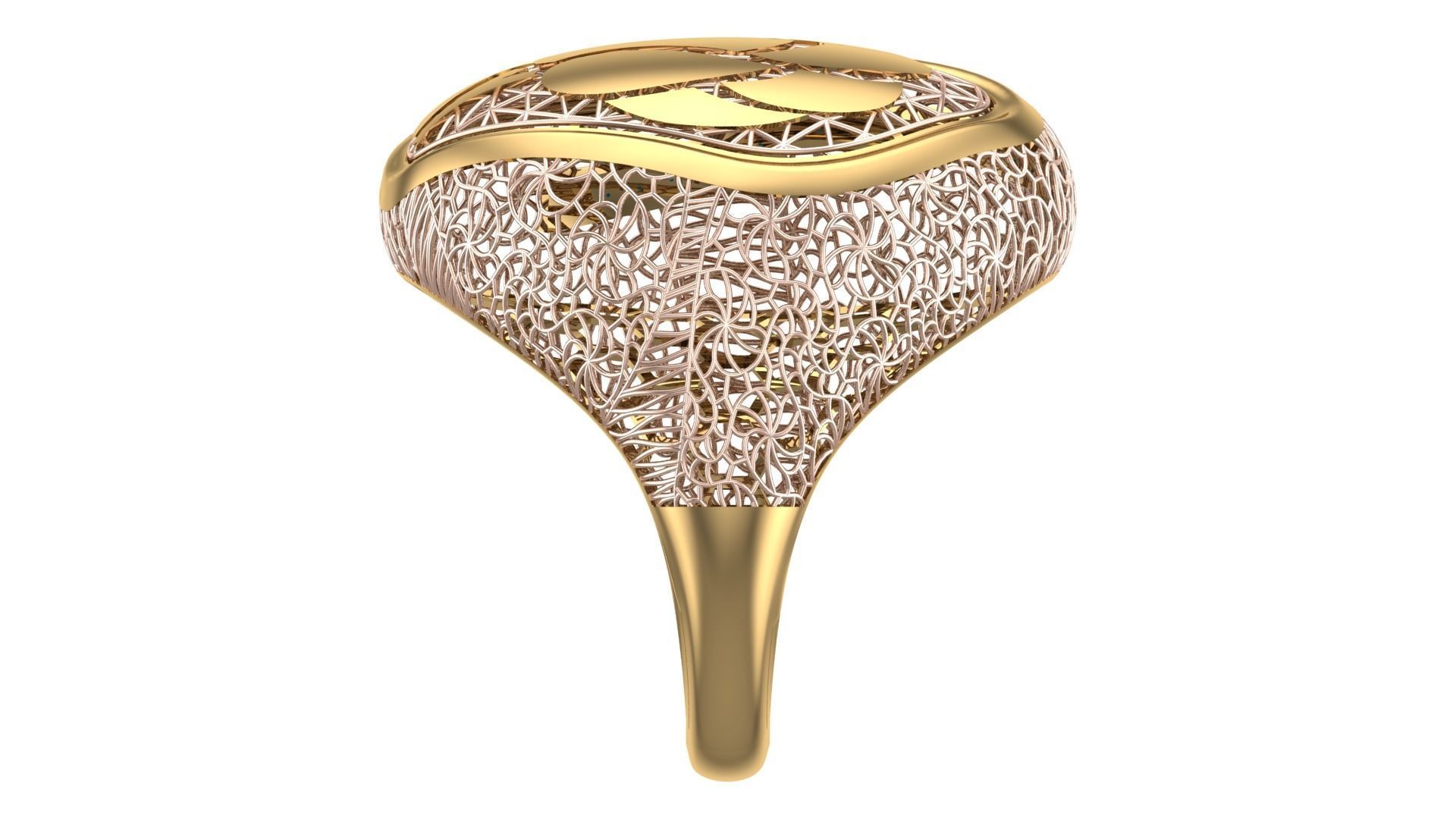 SINGLE ROW STONE RING COLLECTION - R01 3D print model_13