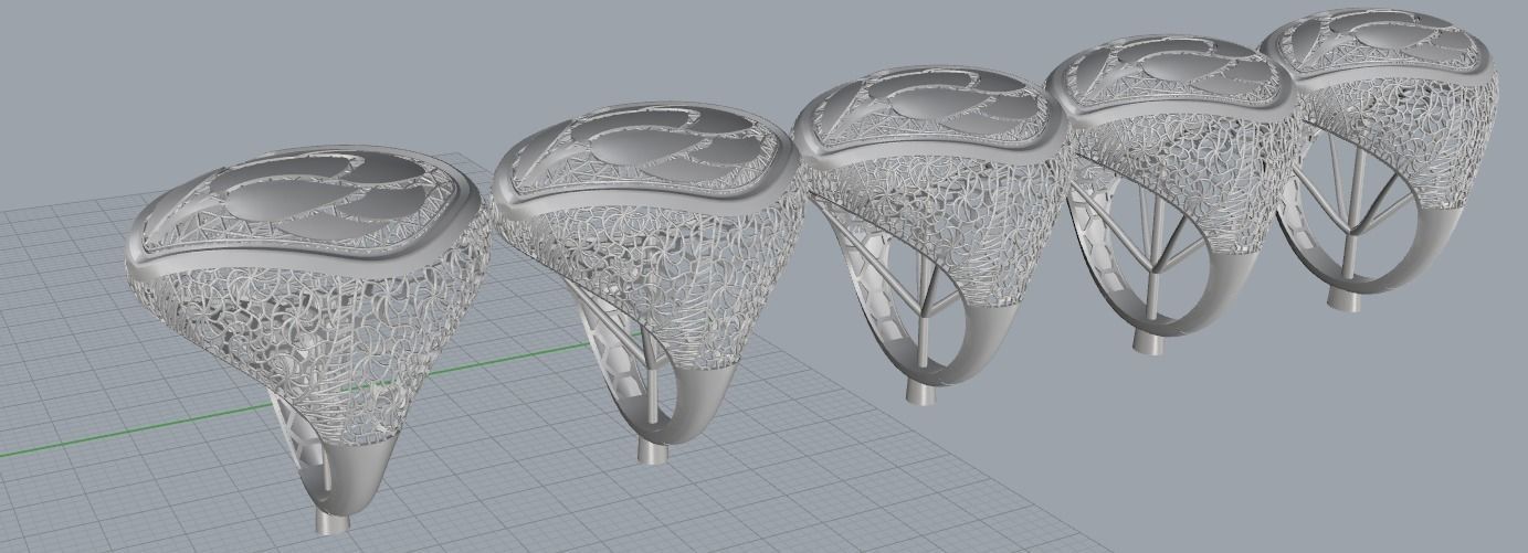 SINGLE ROW STONE RING COLLECTION - R01 3D print model_1