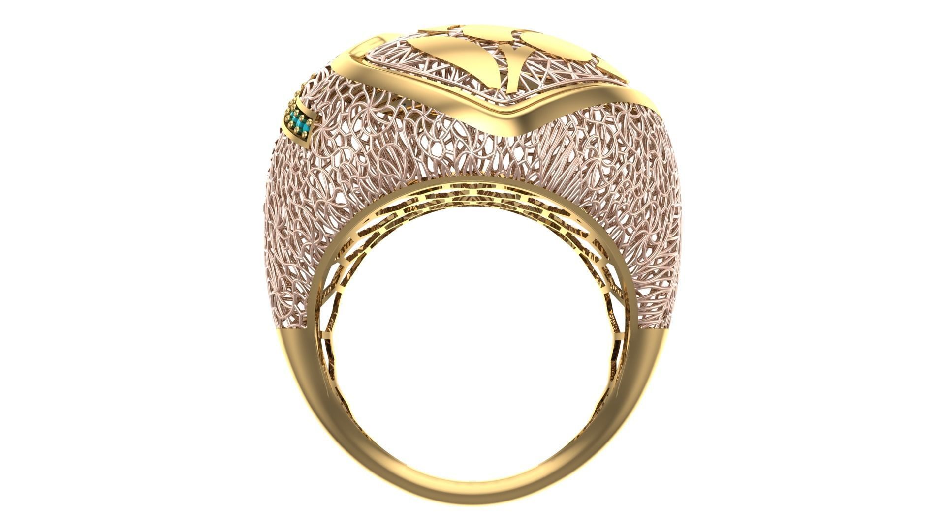 SINGLE ROW STONE RING COLLECTION - R01 3D print model_16