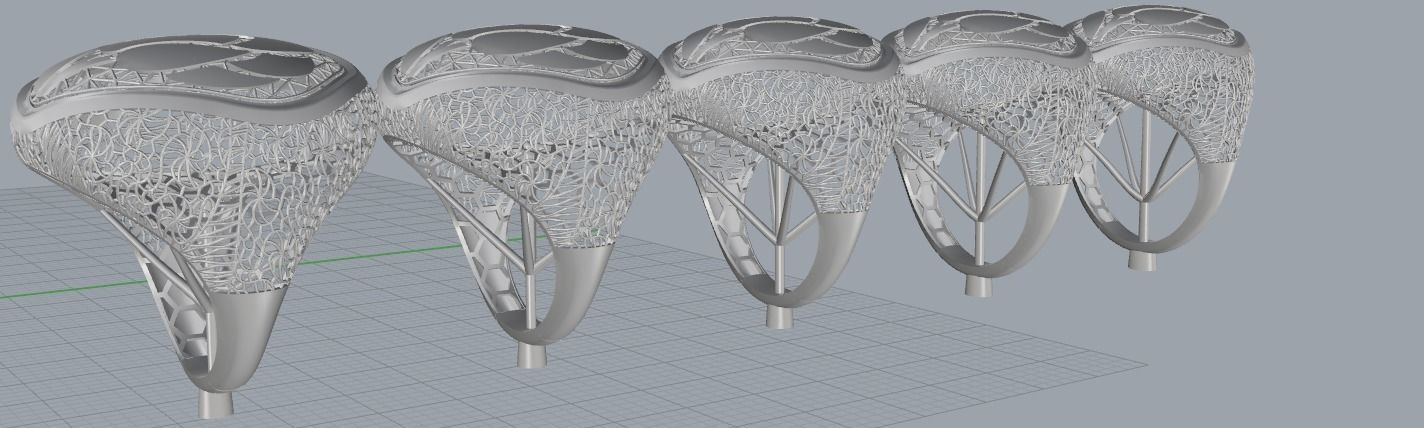 SINGLE ROW STONE RING COLLECTION -R02- 3D print model_1