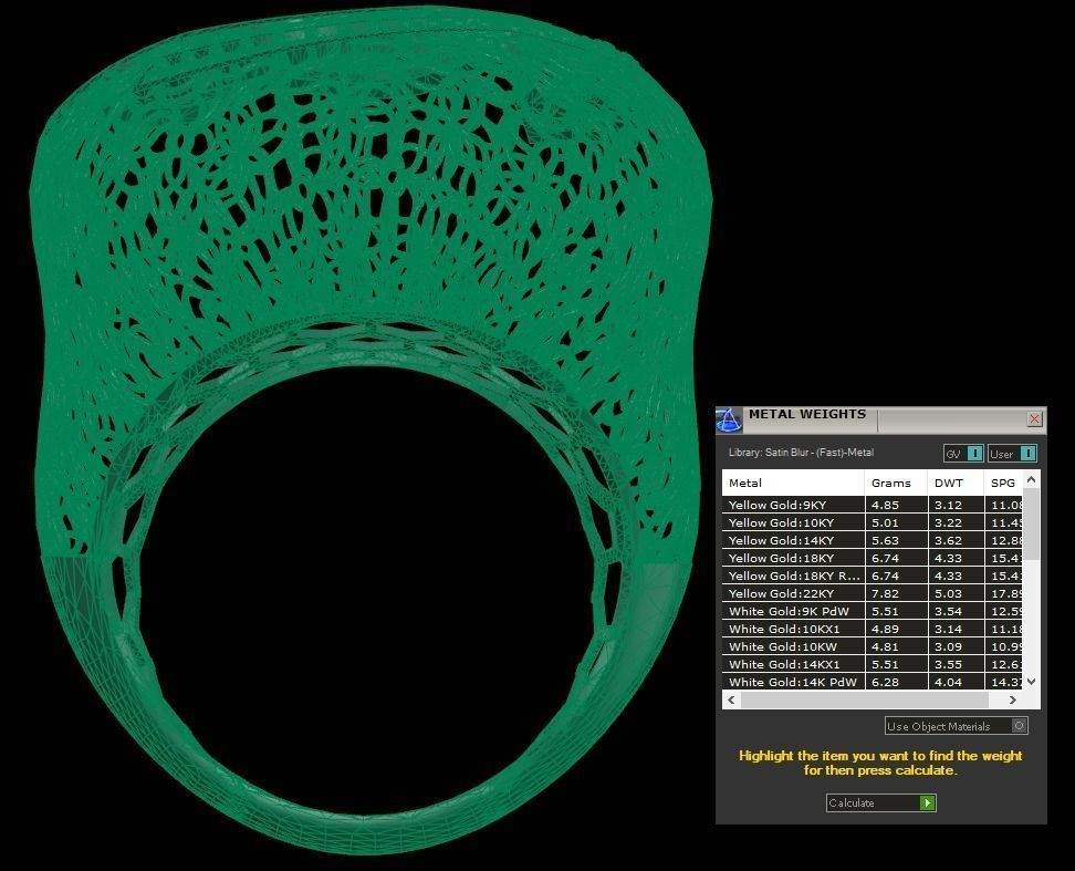 SINGLE ROW STONE RING COLLECTION -R02- 3D print model_8