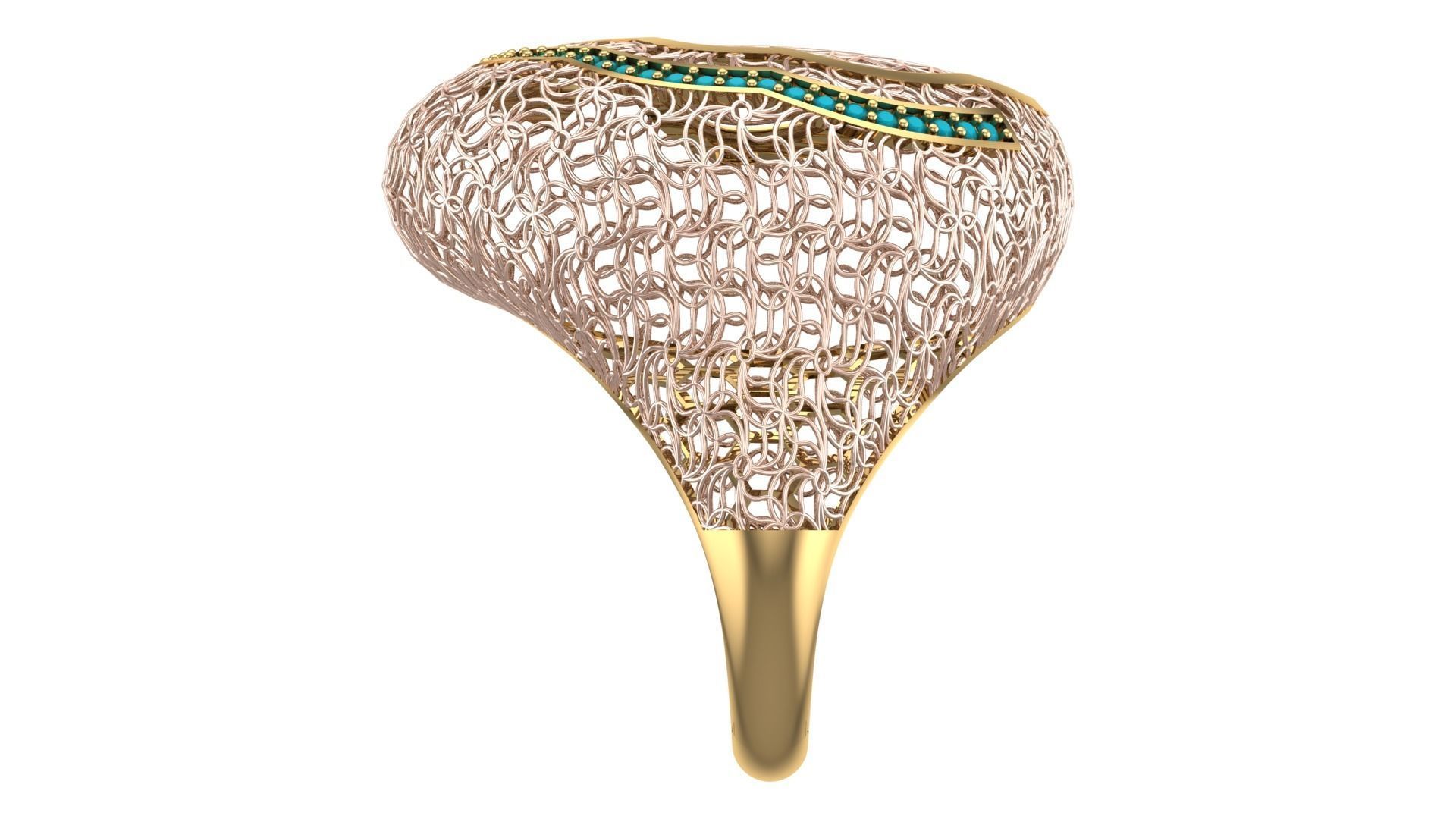 SINGLE ROW STONE RING COLLECTION -R02- 3D print model_18