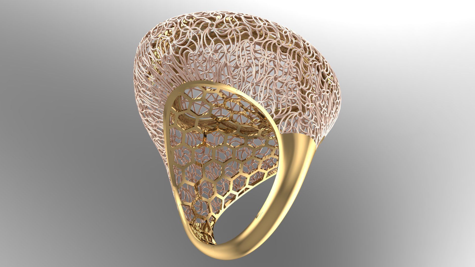 SINGLE ROW STONE RING COLLECTION -R02- 3D print model_13